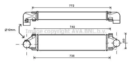 AVA VOLVO Інтеркулер S60 II, XC60 I AVA AVA COOLING VOA4173