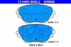 Комплект гальмівних колодок передн, TOYOTA RAV 4 II 1.8-2.4 05.00-11.05 ATE 13.0460-5848.2 (фото 1)