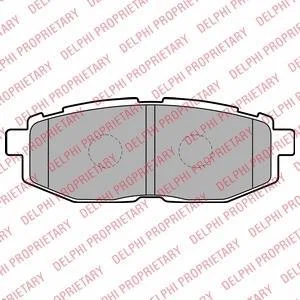 Комплект гальмівних колодок задн, SUBARU BRZ, FORESTER, IMPREZA, LEGACY V, OUTBACK, TRIBECA TOYOTA GT 86 2.0-3.6 11.01- Delphi LP2076 (фото 1)