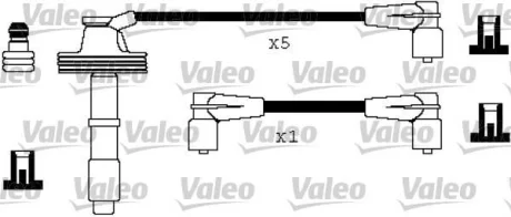 VOLVO дроти високого напруги (6шт.) 850, S70, V70 I Valeo 346327