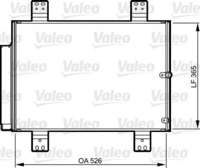 DAIHATSU Радіатор кондиціонера (конденсатор) з осушувачем Terios 05- Valeo 814206