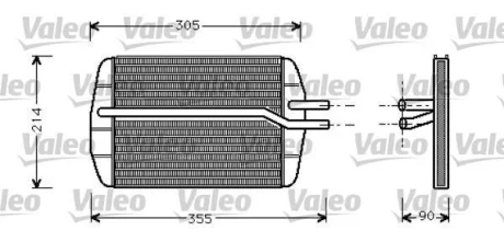 FORD Радіатор опалення Fiesta IV, Фургон 95- Valeo 812272