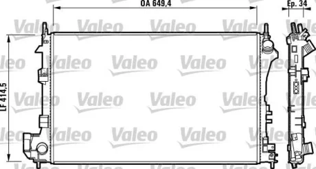 OPEL радіатор VECTRA C 2,2-3,2 Valeo 732877