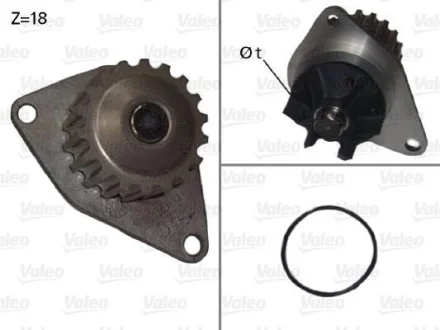 CITROEN помпа води C3 1.4 16V 04-, PEUGEOT 206, 307 Valeo 506721
