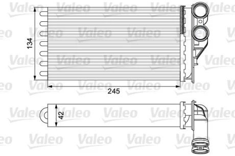CITROEN Радіатор опалення C4 I, Peugeot 307 Valeo 811503