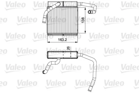 FORD Радіатор опалення салону RANGER 2.5 D 99-, MAZDA Valeo 811552