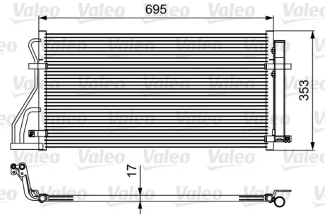 KIA Радіатор кондиціонера (конденсатор) з осушувачем CARENS 2.0 06- Valeo 814488 (фото 1)