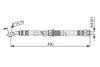 BOSCH HYUNDAI Гальмівний шланг задн. COUPE II 01-, ELANTRA III 00-, LEXUS, TOYOTA 1987476076 BOSCH 1987476076