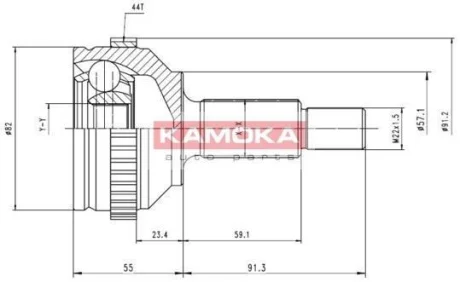 К-т шарнiрний привiдного валу KAMOKA 6714