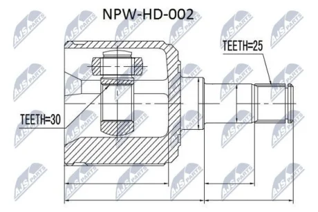 Шрус полуоси Nty NPWHD002