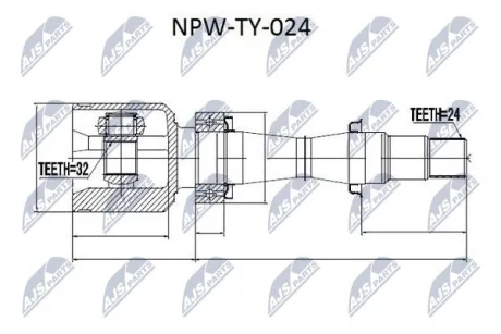 Шрус полуоси Nty NPWTY024