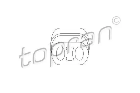 TOPRAN Кронштейн кріплення глушника Opel Omega B/Vektra B/Astra G TOPRAN / HANS PRIES 205 065 (фото 1)