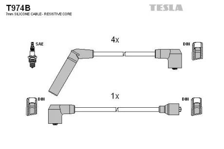 Дроти високовольтні TESLA T974B (фото 1)