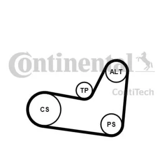 Комплект (ремінь+ролики) CONTINENTAL Contitech 6PK1070K2