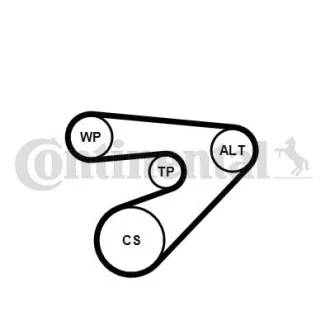 Комплект (ремінь+ролики+помпа) CONTINENTAL Contitech 6PK1453WP1