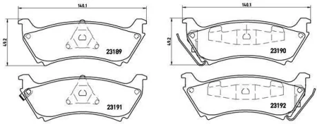 Фото 1 - Гальмівні колодки дискові BREMBO P50040 Гальмівні колодки дискові BREMBO P50040 (фото 1)