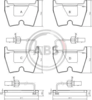 Фото 1 - Гальмівні колодки пер. VW Phaeton 02-16 (BREMBO) A.B.S. A.B.S. 37367 Гальмівні колодки пер. VW Phaeton 02-16 (BREMBO) A.B.S. A.B.S. 37367 (фото 1)
