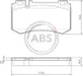 Гальмівні колодки зад. MB W211/W220/W221 01-13 (brembo) (111.6x63.8x16.5) A.B.S. A.B.S. 37454 (фото 1)
