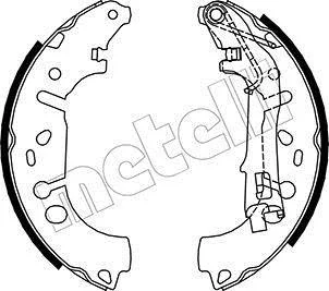 Колодки гальмівні (задні) Fiat Grande Punto/Linea/Punto/Opel Corsa D/E 05- (барабанні) (228.6x40) Metelli 53-0093