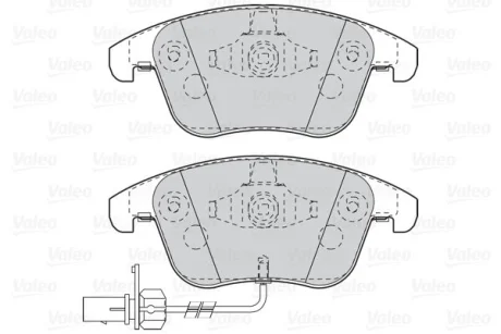 ="" Гальмівні колодки дискові AUDI A4/A5/S5 "1,8-3,2 "F "07-17 Valeo ="302098"