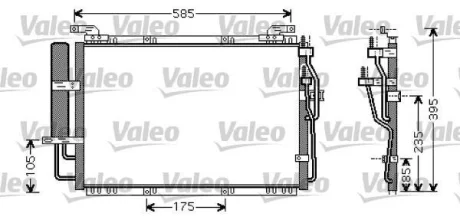 HYUNDAI Радіатор кондиціонера (конденсатор) з осушувачем Matrix 1.6/1.8 01- Valeo 818075