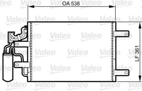 OPEL Радіатор кондиціонера (конденсатор) з осушувачем Meriva A 03- Valeo 814014