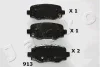 Колодки тормозные дисковые задние Jeep Renegade (14-), Compass (20-)/Fiat 500X (JAPKO 51913 (фото 1)
