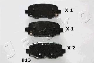 Колодки тормозные дисковые задние Jeep Renegade (14-), Compass (20-)/Fiat 500X (JAPKO 51913