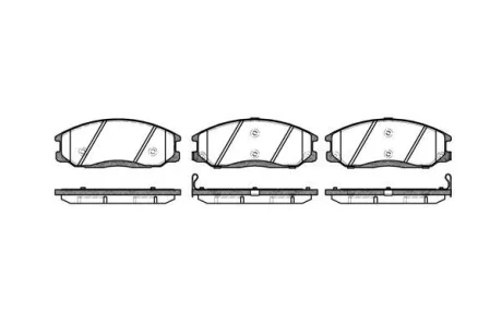 HYUNDAI гальмівні колодки передні H-1,Santa Fe 01-,SsangYong Actyon,Kyron,Rexton 02- REMSA 0771.02