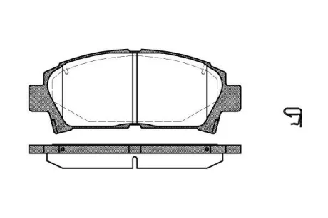 TOYOTA гальмівний колодки передні CARINA -97 REMSA 0427.02