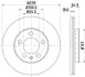 HELLA PRO VW диск гальмівний перед. (вентил.) Polo 01- SKODA Fabia (239*18) Hella pagid 8DD 355 107-651 (фото 1)