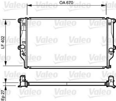 Фото 1 - TOYOTA Радіатор системи охолодження двигуна RAV 4 III 2.2 05- Valeo 735216 TOYOTA Радіатор системи охолодження двигуна RAV 4 III 2.2 05- Valeo 735216 (фото 1)
