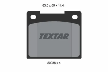 Колодки гальмівні (передні/задні) Ford Escort 68-76/Volvo 140 66-74 (Lucas) TEXTAR 2008802