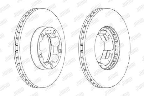 Гальмівний диск передній NISSAN CABSTAR Jurid 569273J