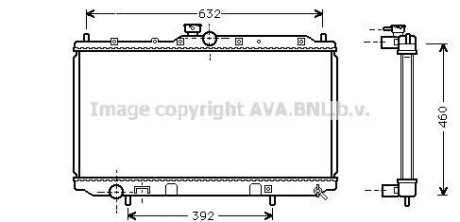 AVA MITSUBISHI Радіатор сист. охолодження двиг. CARISMA 1,6/1,8 AVA AVA COOLING MT2142