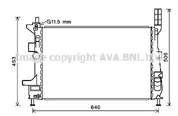 AVA FORD Радіатор сист. охолодження двигуна C-Max II, Focus III, Transit Connect 1.0 12- AVA AVA COOLING FD2602