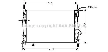 AVA FORD Радіатор системи охолодження двигуна TRANSIT TOURNEO 2.0 00- AVA AVA COOLING FD2403