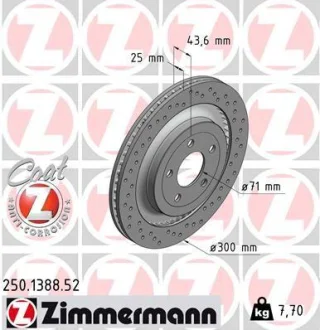 Гальмiвнi диски ZIMMERMANN 250138852