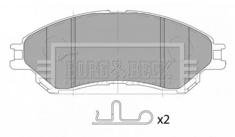 Гальмiвнi колодки дисковi BORG&BECK BORG & BECK BBP2465