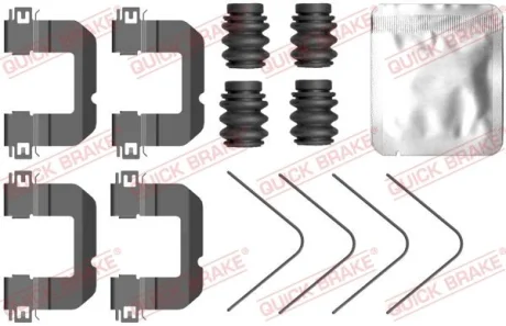 Монтажний набір гальмівних колодок передн KIA RIO IV, STONIC 1.0-1.6D 01.17- QUICK BRAKE 109-0102