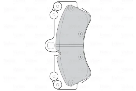 ="" Гальмівні колодки First PORSCHE/VW Cayenne/Touareg "F "02-10 Valeo ="302287"