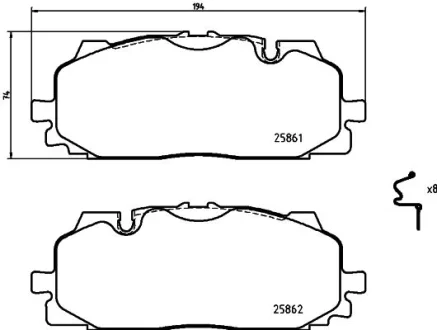 Гальмівні колодки дискові BREMBO P85165X