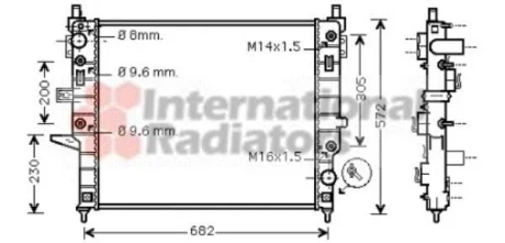 Радіатор охолодження MERCEDES ML-CLASS W163 (98-) Van Wezel 30002271
