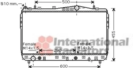 Радіатор NUBIRA/LACETTI AT 03- Van Wezel 81002074