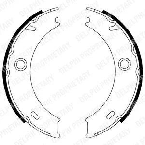 Гальмівна колодка MERCEDES SPRINTER 2-T (B901, B902), SPRINTER 3-T (B903), SPRINTER 4,6-T (B909), SPRINTER 4-T (B904), VARIO (B667, B670, B668), VARIO (B670, B668, B667) 2.1D-2.9D 01.95- Delphi LS1917