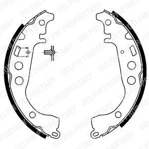 Гальмівна колодка SUBARU JUSTY IV TOYOTA ALLION I, BB I, CELICA, COROLLA, IQ, IST, OPA, PORTE I, PREMIO, PRIUS, RAUM, WILL CYPHA I, YARIS, YARIS VERSO 1.0-1.8 04.99- Delphi LS1854