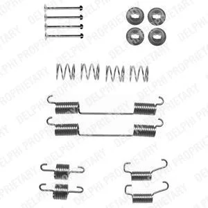 Монтажний набір гальмівної колодки (AP LOCKHEED) LAND ROVER 110/127, 90 I, DEFENDER, DISCOVERY I, DISCOVERY II, RANGE ROVER II 2.0-4.6 09.83-02.16 Delphi LY1322 (фото 1)