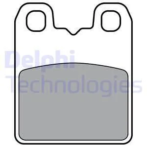 Комплект гальмівних колодок задн, ALFA ROMEO GIULIA, STELVIO CHEVROLET CORVETTE MASERATI GHIBLI III, LEVANTE, QUATTROPORTE VI 2.9-6.2 03.13- Delphi LP3382
