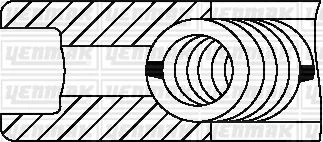 Комплект поршневих кілець (85.50/ +0,50) (3,5/2,0/3,0) PEUGEOT 406/607/Boxer 2.2HDI 02-, CITROEN Jumoer/Berlingo 2.0HDI 99-, FORD Kuga/Focus/C-Max 2.0TDCi 03- Yenmak 91-09799-050