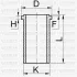 Гільза циліндра (розмір отв. 97.1 / STD) (BONGO K2900) 2.9 дизель Yenmak 51-36230-000 (фото 1)